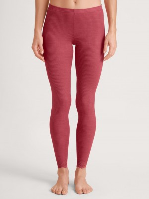 Pomegranate Red Calida Silky Wool Joy Leggings Women Underwear | VFSOM-3916