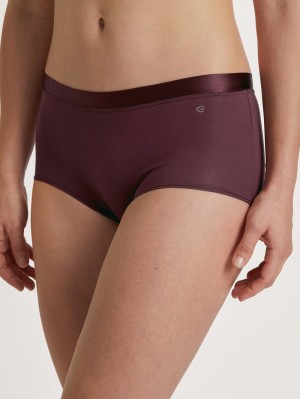 Port Royal Red Calida Cate Shorty Regular Cut Women Underwear | WTMQU-4358