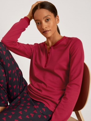 Rio Red Calida Favourites Holidays Shirt Long-sleeve Women Loungewear | MZHKA-8456