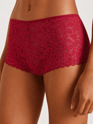 Rio Red Calida Natural Comfort Lace Shorty Regular Cut Women Underwear | HICGS-3264