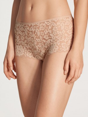 Rose Teint Calida Natural Comfort Lace Shorty Regular Cut Women Underwear | YTRHN-9741