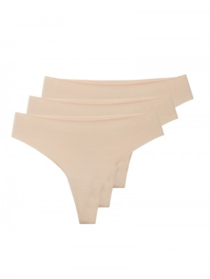 Rose Teint Calida Natural Skin String, 3-pack Women Underwear | QRSTH-8697