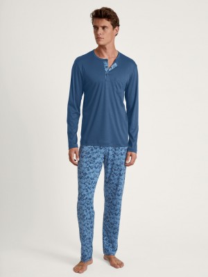 Saragossa Blue Calida Relax Superlight Pyjama Men Sleepwear | DTUFB-6851