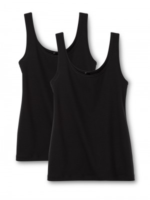 Schwarz Calida Benefit Women Tank Top, 2-pack Women Underwear | GDYNH-4917