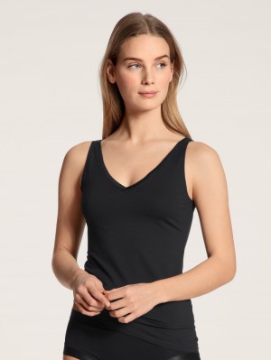 Schwarz Calida Cate Tank-top Women Underwear | FUVWZ-7068