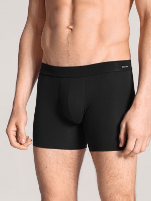 Schwarz Calida Cotton Code Boxer Brief, With Fly Men Underwear | YPALV-9520