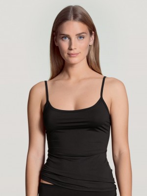 Schwarz Calida Eco Sense Spaghetti Top Women Underwear | WLXVR-1792