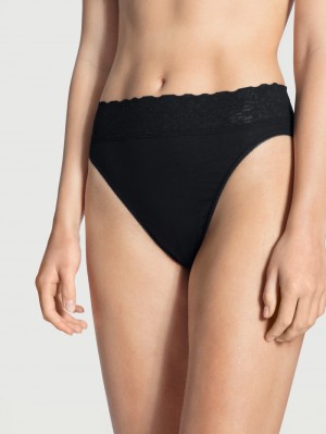 Schwarz Calida Iconics Brief Women Underwear | SPAHJ-7260