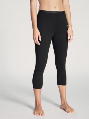 Schwarz Calida Natural Comfort 3/4 Leggings Women Loungewear | ZHJGV-3102