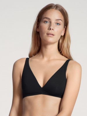 Schwarz Calida Natural Comfort Soft Bra Women Underwear | REIMK-9254