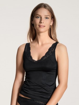 Schwarz Calida Sensual Secrets Tank Top Women Underwear | UNMLC-8734