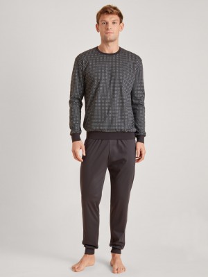 Shale Grey Calida Relax Streamline 2 Pyjama With Cuff Men Sleepwear | XEDRB-9573