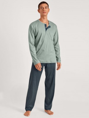 Slate Grey Calida Relax Selected 2 Pyjama Men Sleepwear | GQAOK-0816