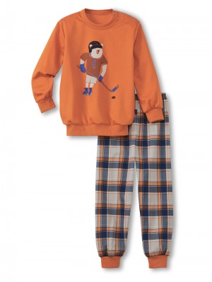 Smoked Paprika Calida Toddlers Hockey Pyjama With Cuff Kids' Pyjama | ESMND-9125