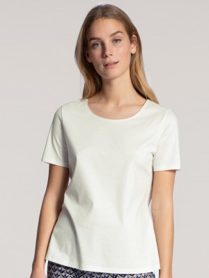 Star White Calida Favourites Dreams Shirt Short Sleeve Women Loungewear | MOAGY-8702