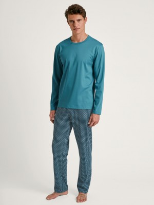 Storm Blue Calida Relax Streamline 3 Pyjama Men Sleepwear | GTFHM-0975