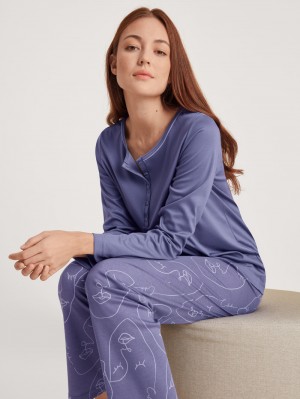 Twilight Purple Calida Night Lovers Pyjama Women Sleepwear | STDZI-1087