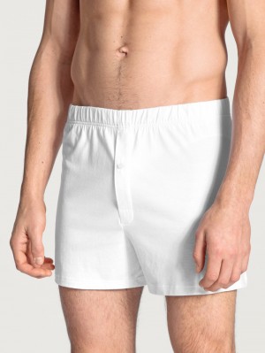 Weiss Calida Cotton Code Boxer Shorts With Fly Men Underwear | HJTXO-2483