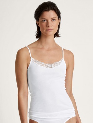 Weiss Calida Cotton Desire Spaghetti Top Women Underwear | UECVJ-1247