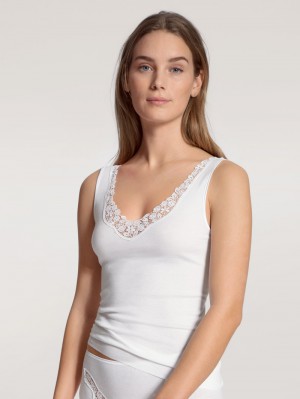 Weiss Calida Feminin Sense Tank Top Women Underwear | MJLUS-8609