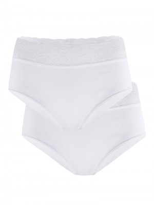 Weiss Calida Iconics Midi-brief, 2er-pack Women Underwear | GJRTW-4386