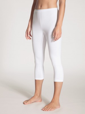 Weiss Calida Natural Comfort 3/4 Leggings Women Loungewear | EPAUC-1409