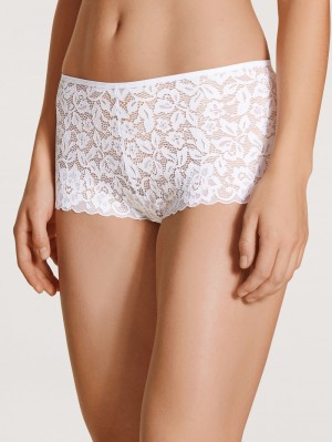 Weiss Calida Natural Comfort Lace Shorty Regular Cut Women Underwear | JCTPH-1654