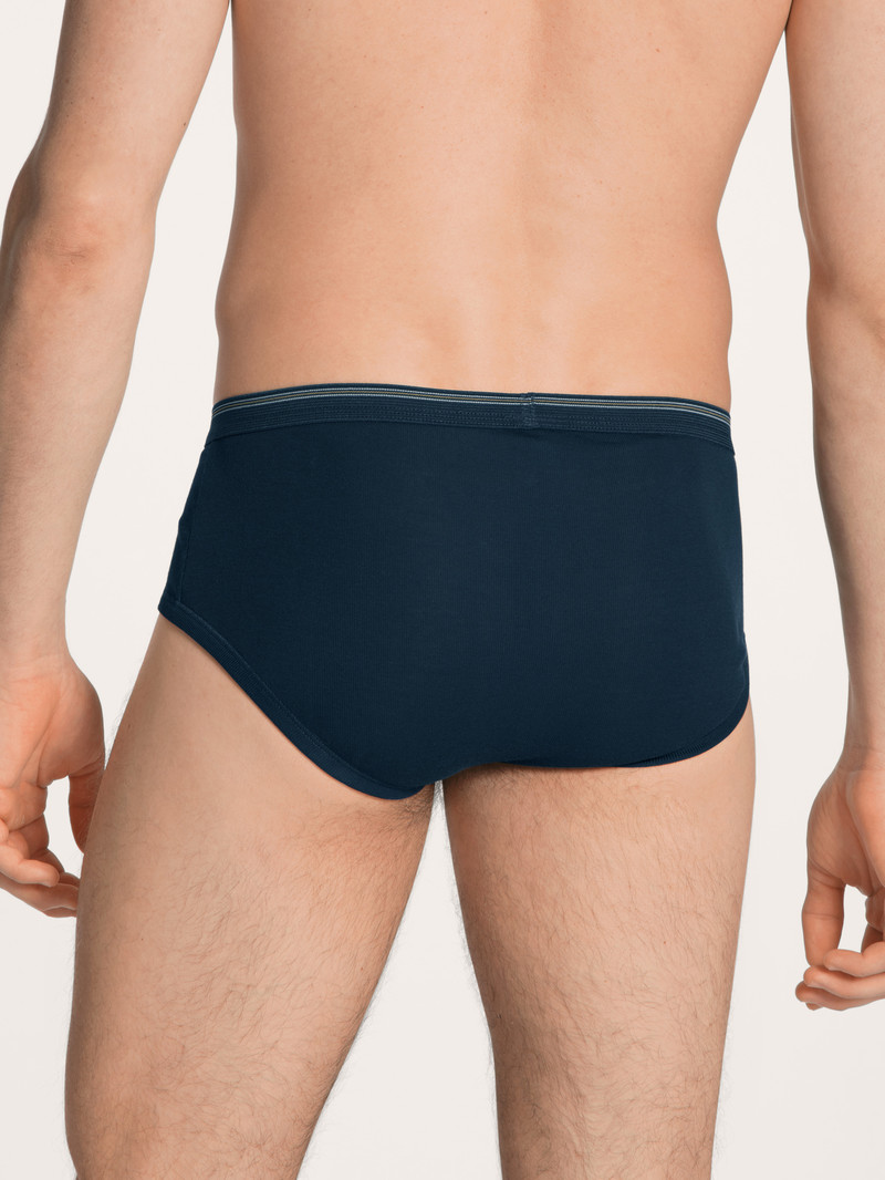 Admiral Calida Twisted Cotton Classic Brief With Fly Men Underwear | KUSOB-8670