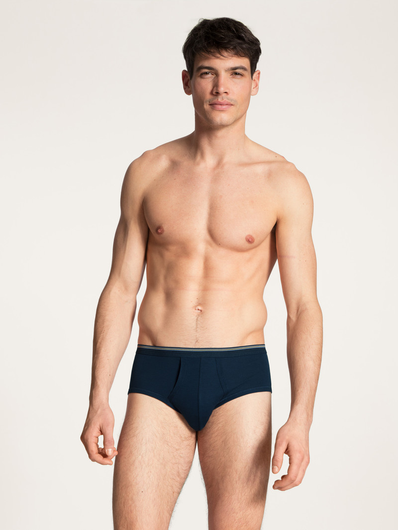 Admiral Calida Twisted Cotton Classic Brief With Fly Men Underwear | KUSOB-8670