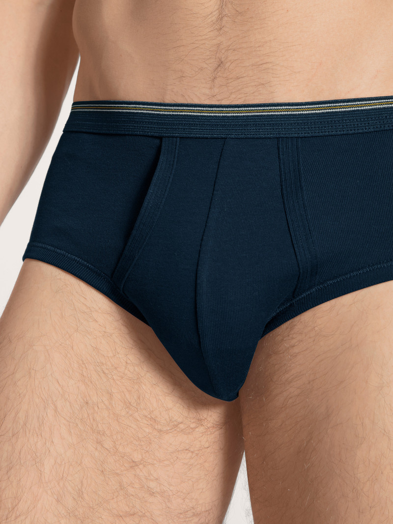 Admiral Calida Twisted Cotton Classic Brief With Fly Men Underwear | KUSOB-8670