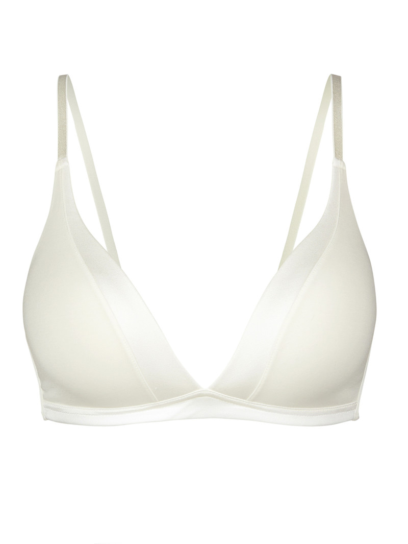 Alabaster Crème Calida Cate Triangle Bra With Padding Women Underwear | TLNES-3471