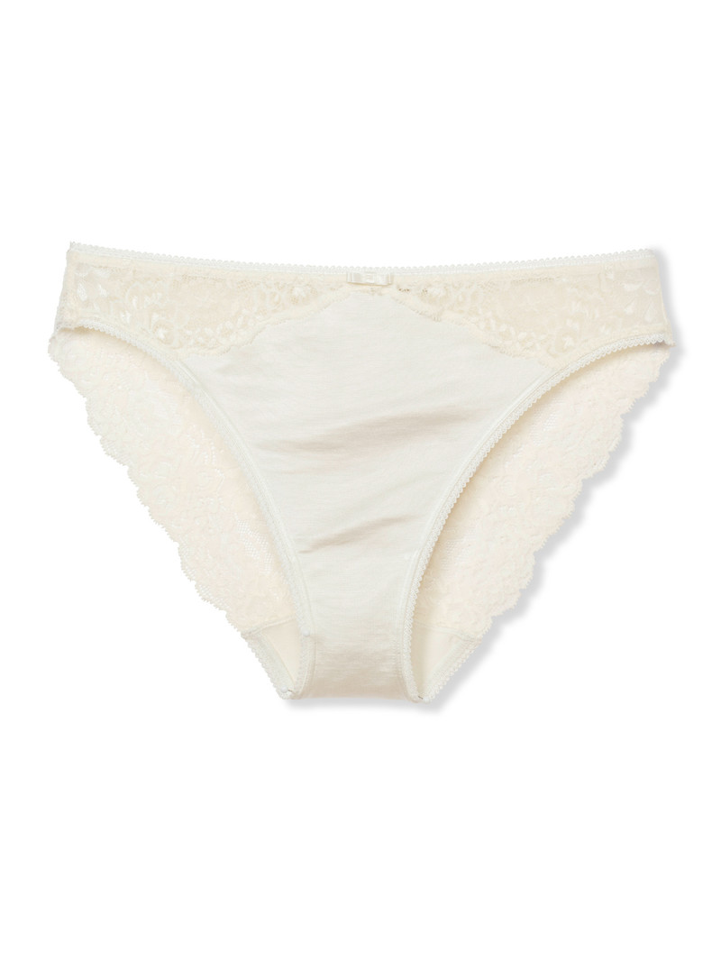 Alabaster Crème Calida Sensual Secrets Brief Women Underwear | IWQBZ-9425