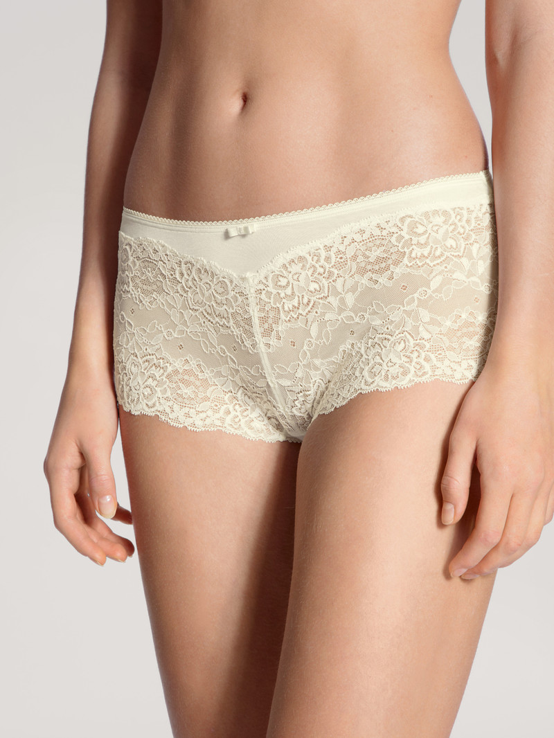 Alabaster Crème Calida Sensual Secrets Shorty Regular Cut Women Underwear | ZMQRK-0349