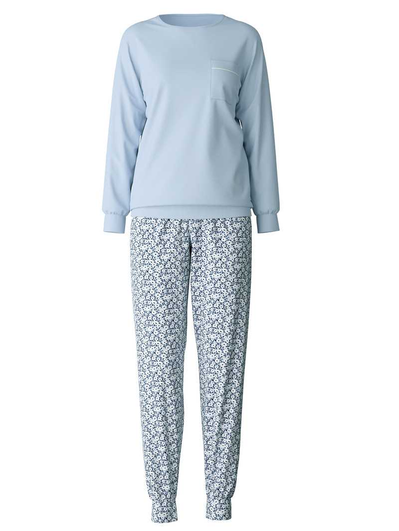 Arctic Ice Calida Sweet Dreams Pyjama With Cuff Women Sleepwear | GHKEX-4965