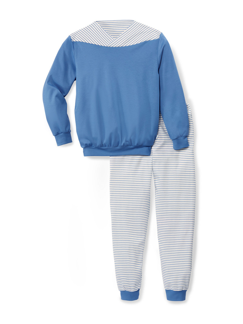 Bay Blue Calida Boys Youngster Pyjama With Cuff Kids' Pyjama | CTJDK-1567