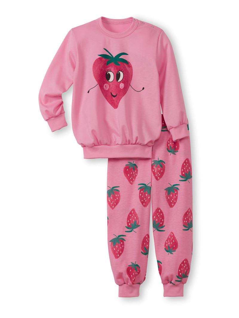 Begonia Pink Calida Toddlers Strawberry Pyjama With Cuff Kids\' Pyjama | AFPLQ-0819