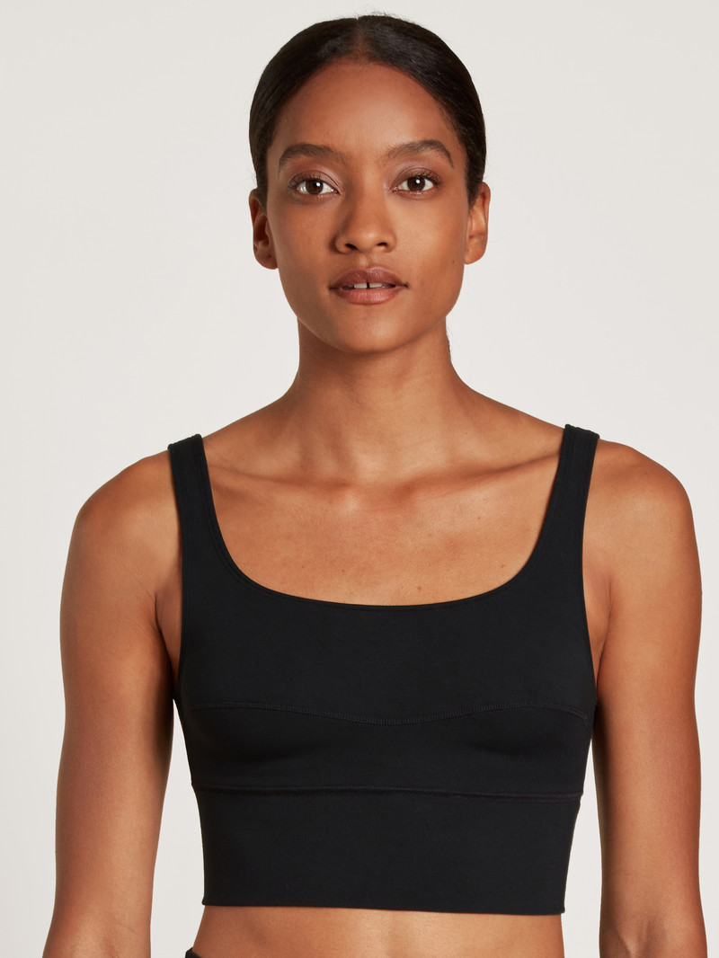 Black C2c Calida Circular Lounge Bustier, Cradle To Cradle Certified® Women Yoga | QFTKU-4839