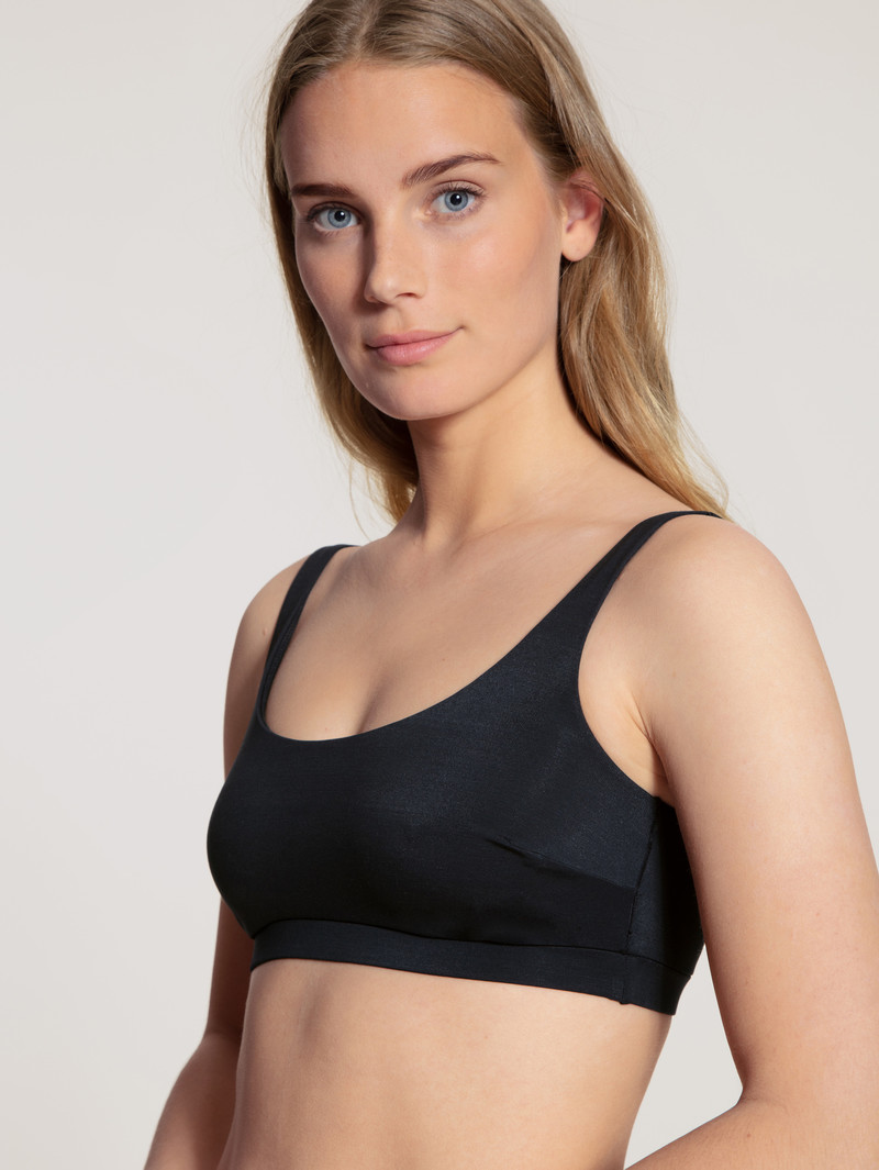 Black C2c Calida Natural Skin Bustier, Cradle To Cradle Certified® Women Yoga | LJWAE-4829