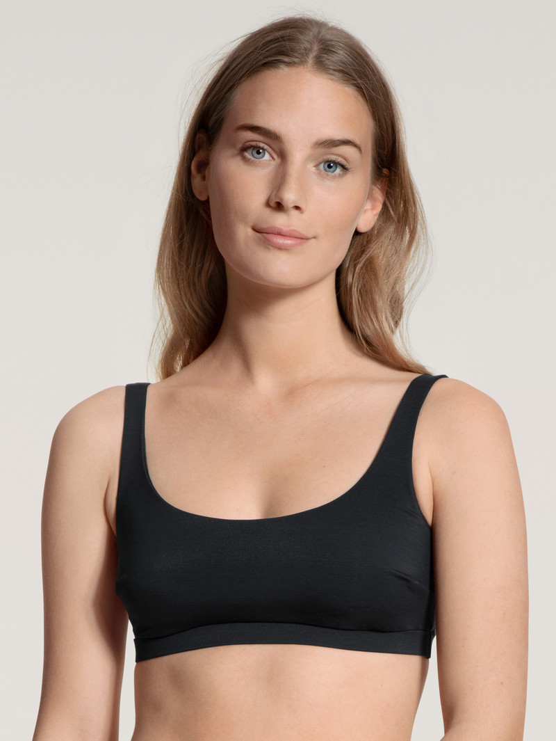 Black C2c Calida Natural Skin Bustier, Cradle To Cradle Certified® Women Yoga | LJWAE-4829