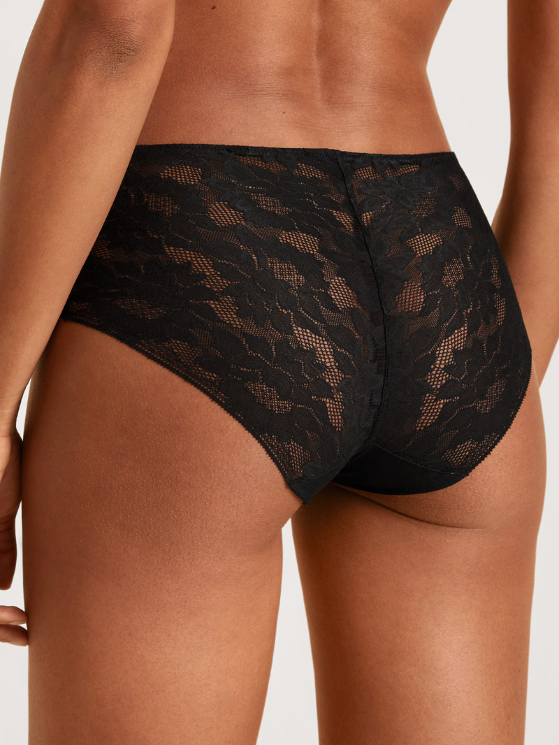 Black C2c Calida Natural Skin Lace Brief, Cradle To Cradle Certified® Women Underwear | URQND-6127