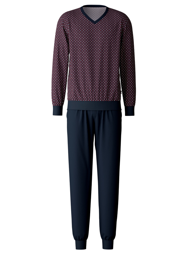 Blue Night Calida Special Pyjama With Cuff Men Sleepwear | GFLQK-2650