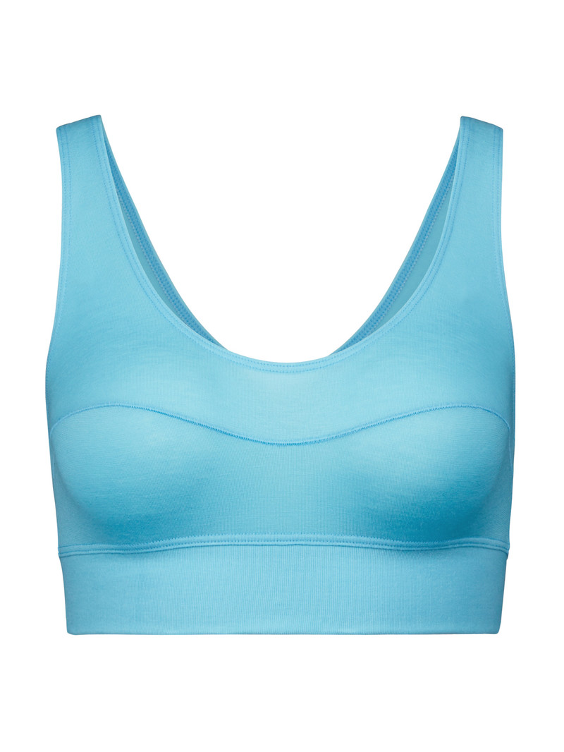 Blue Topaz Calida Elastic Bustier Women Yoga | PLEOI-2831