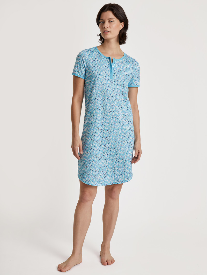 Blue Topaz Calida Special Nightdress Women Sleepwear | HNFXT-4750