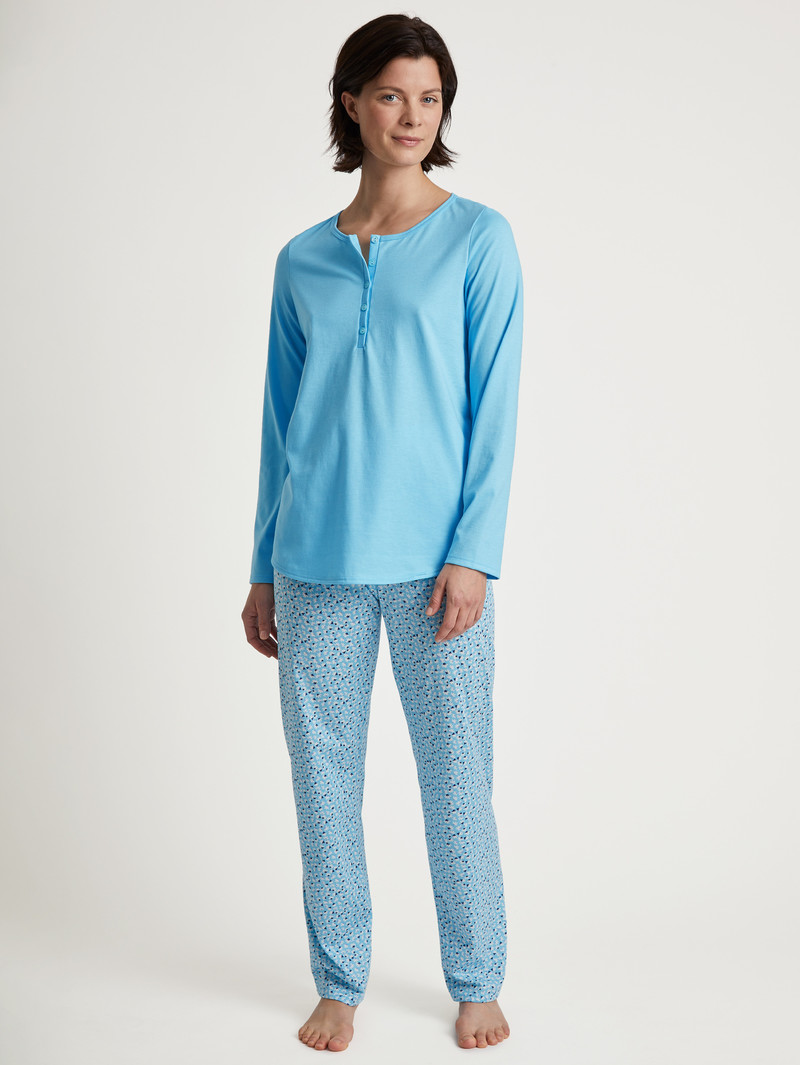 Blue Topaz Calida Special Pyjama Women Sleepwear | AHOGI-1492