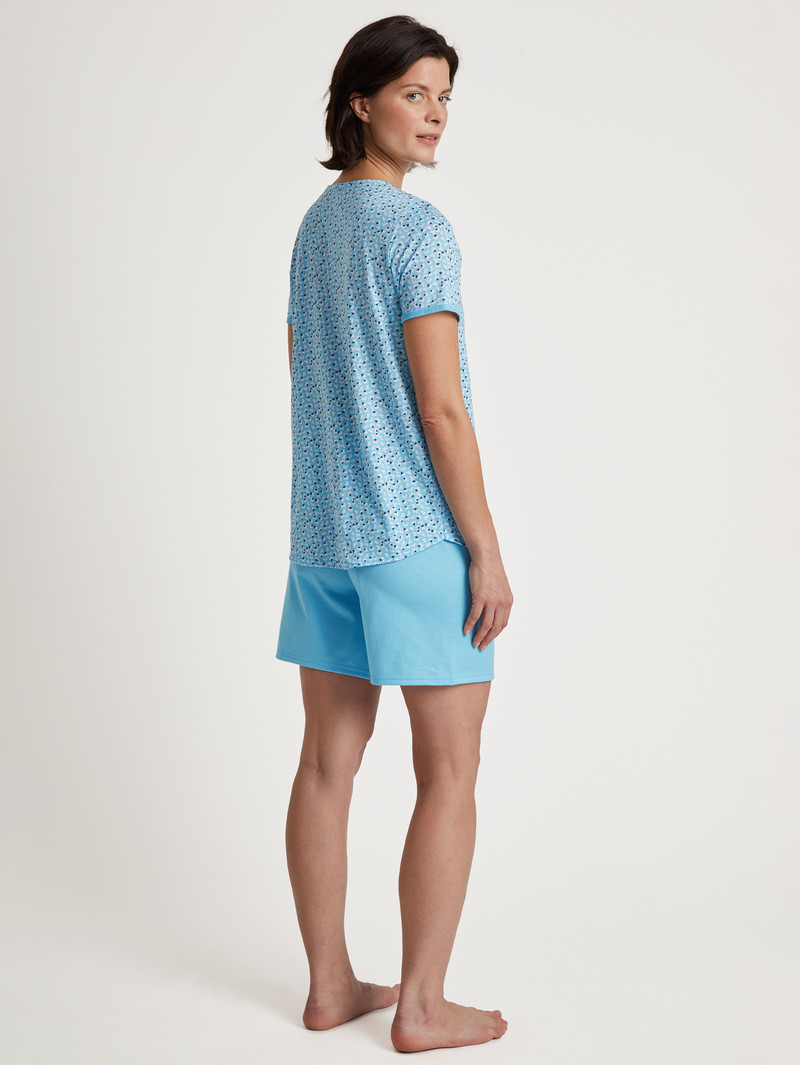 Blue Topaz Calida Special Short Pyjama Women Sleepwear | NLIMQ-7124