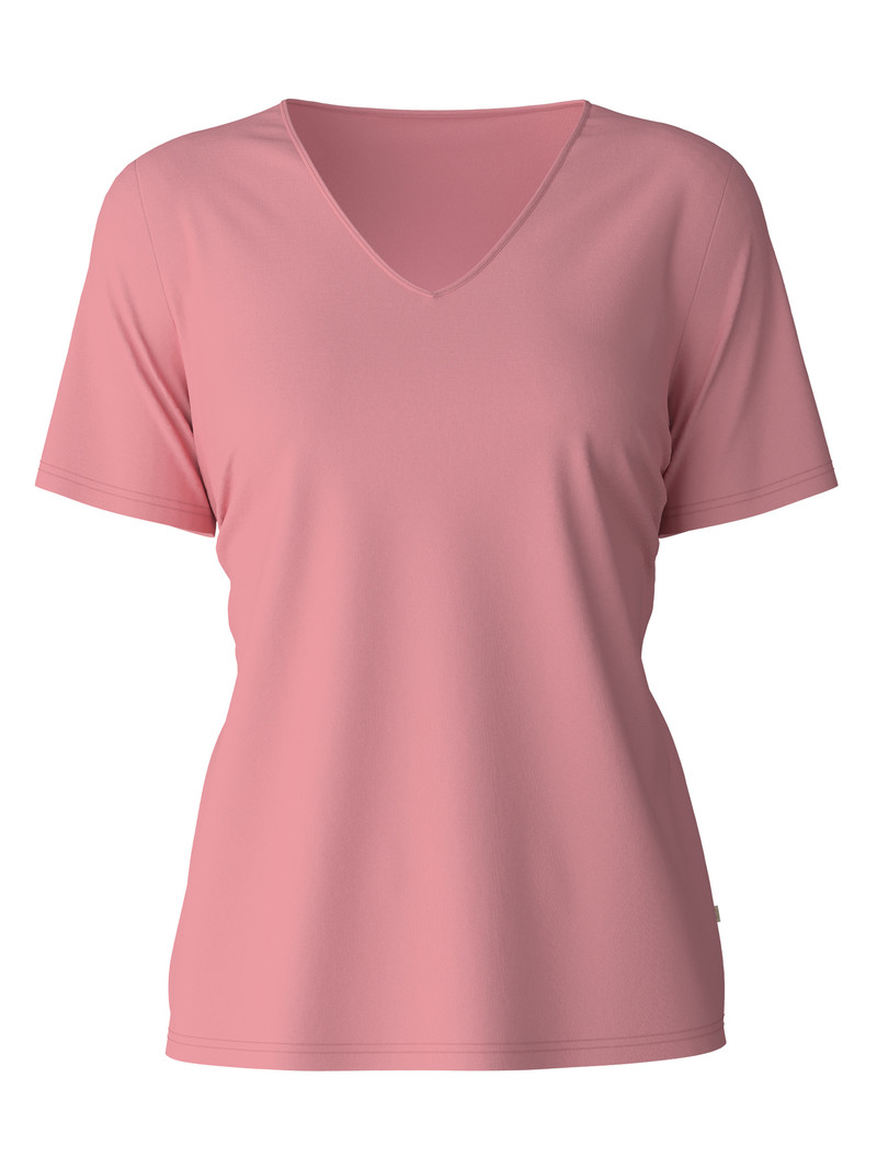 Blush Flower Calida Favourites Ground V-shirt Women Sleepwear | DBIGA-5093