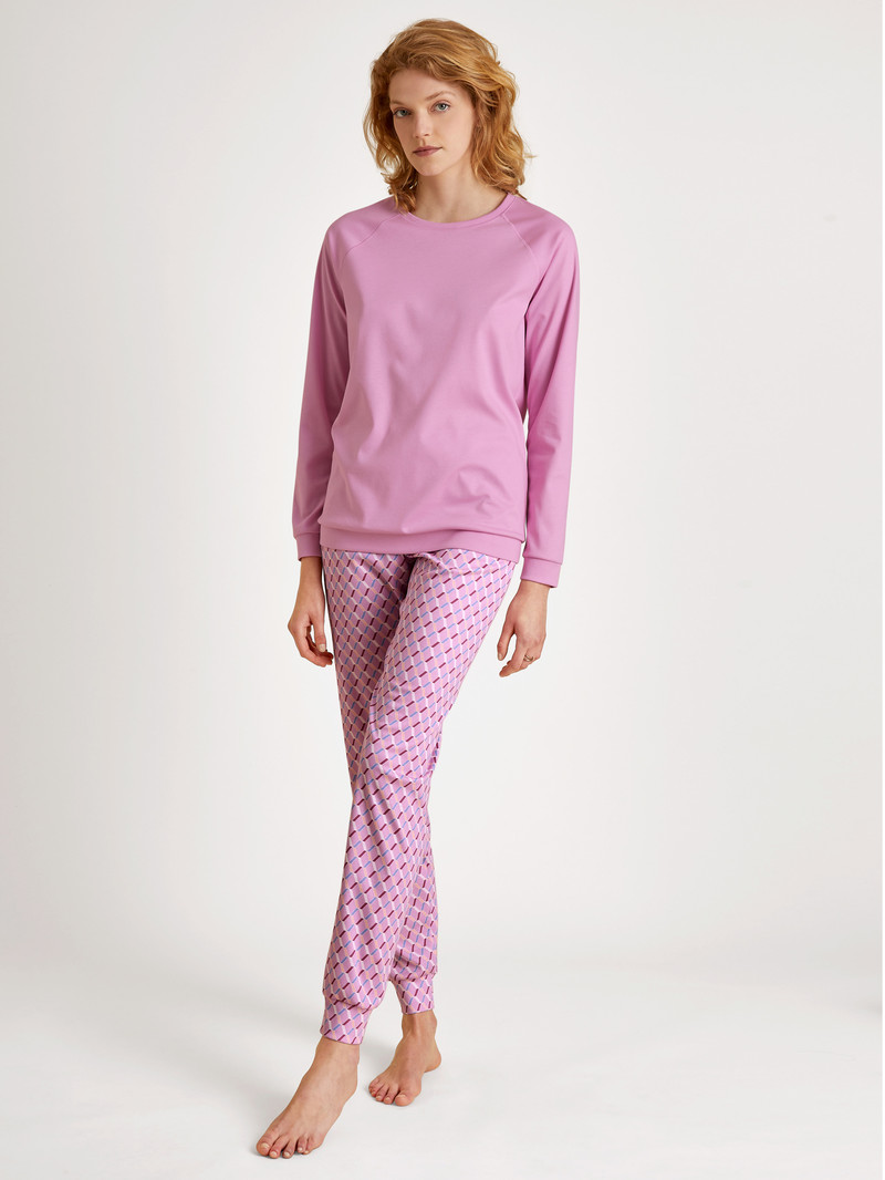 Bubble Gum Pink Calida Daylight Dreams Cuffed Pyjamas Women Sleepwear | YRQIX-6795