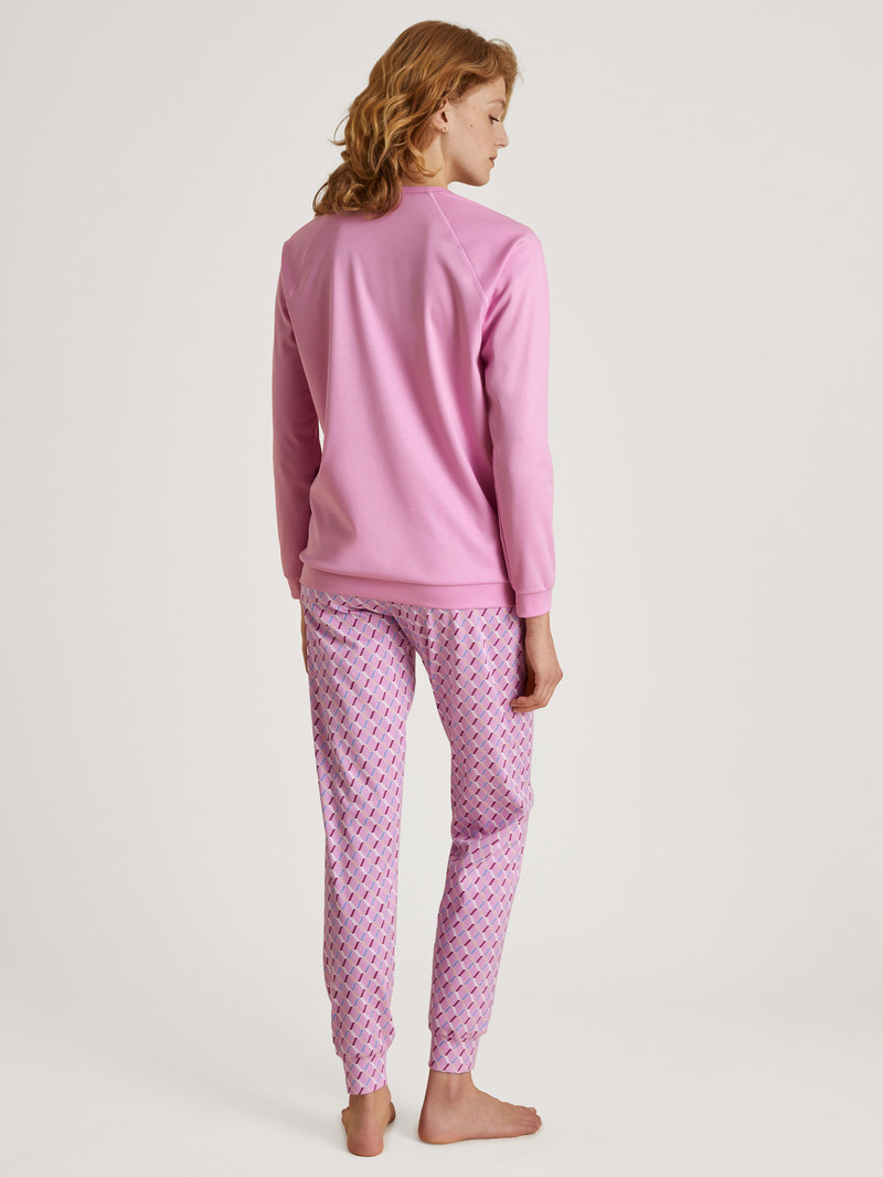 Bubble Gum Pink Calida Daylight Dreams Cuffed Pyjamas Women Sleepwear | YRQIX-6795