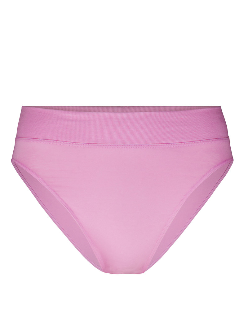 Bubble Gum Pink Calida Elastic Brief, High Waist Women Yoga | INGSL-0132