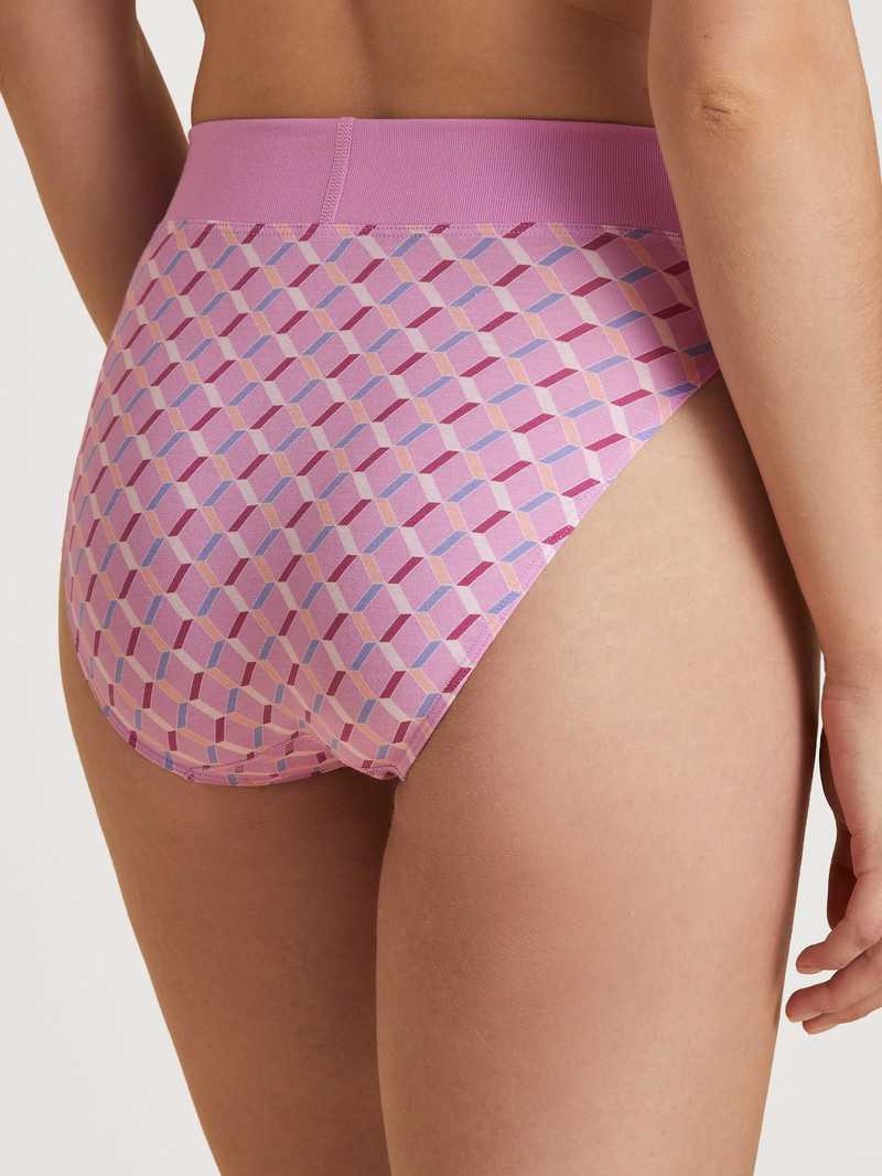 Bubble Gum Pink Calida Elastic Trend Brief, High Waist Women Yoga | AYZPC-9502